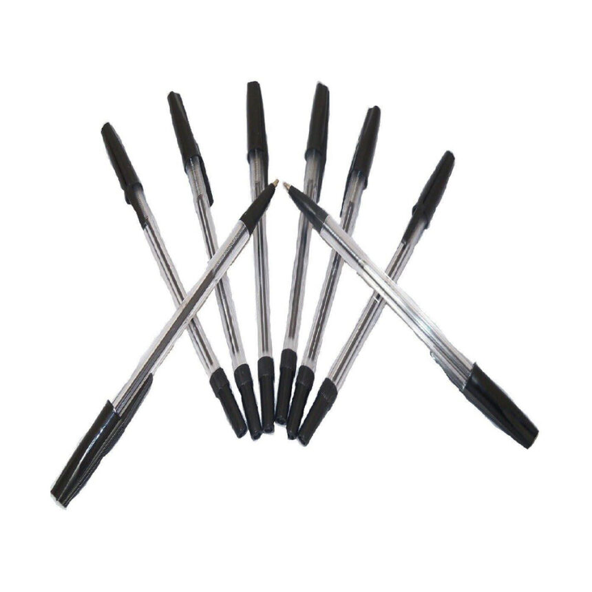 1 x Pack Of 50 Black MediumTip Ballpoint Pens Office Point