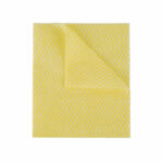 2Work Economy Cloth 420x350mm Yellow (Pack of 50) 2W08171