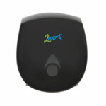 2Work Recycled Mini Jumbo Toilet Roll Dispenser Black 2W11361