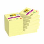 Post-it Super Sticky Notes 47.6x47.6 90 Sheets Canary Yellow VALUE PACK 8 + 4 FREE (Pack of 12) 622-