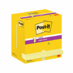 Post-it Super Sticky Z-Notes 76x127mm 90 Sheets Cardboard Packaging Canary Yellow (Pack of 12) R350-