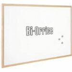 Bi-Office Magnetic Whiteboard with Pen Tray Light Grey Frame 1800x1200mm MB8506036