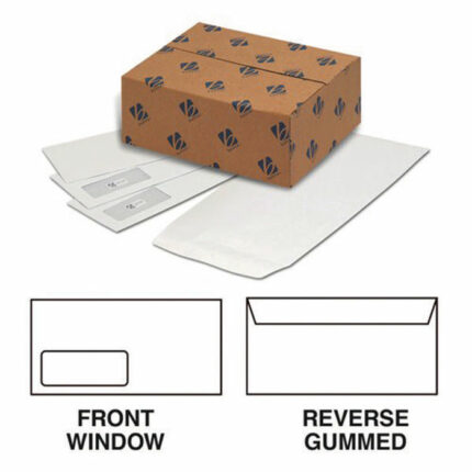 Mailer Envelope 114 x 235mm Window 90gsm Gummed White 3909