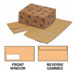MAILER ENVELOPES 114X235 WINDOW 80G GUMMED FLAP MA B1000