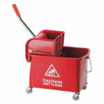Mobile Mop Bucket and Wringer 20 Litre Red 101248RD