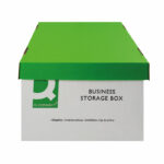 Q-Connect Business Storage Box 335x400x250mm Green and White (10 Pack) KF21660