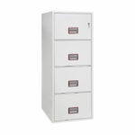 Phoenix World Class 4 Drawer Vertical Fire Rated Filing Cabinet Key Lock FS2254K