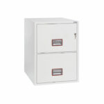 Phoenix World Class 2 Drawer Vertical Fire Rated Filing Cabinet Key Lock FS2252K