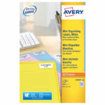 Avery Laser Mini Labels 46mmx11.1mm 84 Per Sheet White (8400 Pack) L7656-100