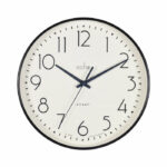 Acctim Earl Wall Clock Non Ticking Sweep Seconds Hand 250mm Diameter Black 22563