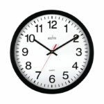 Acctim Controller Silent Sweep Wall Clock 368mm Black 93/704B