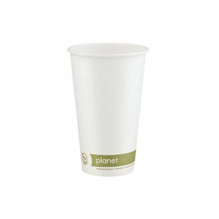 Planet 16oz Single Wall Plastic-Free Hot Cup (Pack of 50) PFHCSW16
