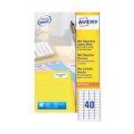 Avery Laser Mini Labels 45.7x25.4mm Sheets 40 Sheet White (1000 Pack) L7654-25