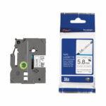 Brother HSe Heat Shrink Tube Tape Cassette 5.8mm x 1.5m Black on White HSE211