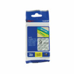 Brother P-Touch TZe Laminated Tape Cassette 9mm x 8m Black on Clear Tape TZE121
