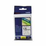 Brother P-Touch TZe Laminated Tape Cassette 18mm x 8m Black on Clear Tape TZE141