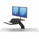 Fellowes Lotus RT Sit/Stand Workstation Dual Screen Black 8081601