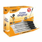Bic Cristal Ballpoint Pen Medium Black (Pack of 100) 896040