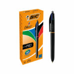 Bic 4 Colours Pro Retractable Ballpoint Pen (Pack of 12) 902129
