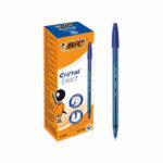 Bic Cristal Ballpoint Pens Ultra Fine 0.7mm Blue (Pack of 20) 992605
