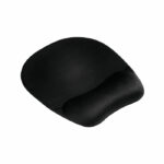 Banner Fabric Covered Mouse Pad With Gel Wrist Rest Black (Pack of 1) HC103Black