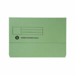 Banner Document Wallet Foolscap Green (Pack of 50) 1230621