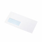 Banner Recycled Envelope 110 x 220mm Window 90gsm Self Seal White 9001002 Pack of 500