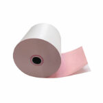 Kitchen Printer Paper Rolls 76 x 76mm 2-Ply Carbonless White/Pink - Box of 20