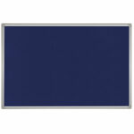 Bi-Office Aluminium Trim Felt Notice Board 900x600mm Blue FB0743186