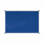 Bi-Office Aluminium Trim Felt Notice Board 1800x1200mm Blue FA27FA2743170