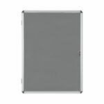 Bi-Office Enclore Felt Indoor Lockable Glazed Case 720x981x35mm Grey VT630103150