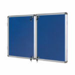 Bi-Office Enclore Felt Indoor Lockable Glazed Case 1230x1830x35mm Blue VT770107150