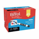 Berol Drywipe Marker Chisel Tip Black (48 Pack) 1984887