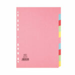 Elba-10 Part Card Divider Recycled Manilla A4 Assorted 400007246