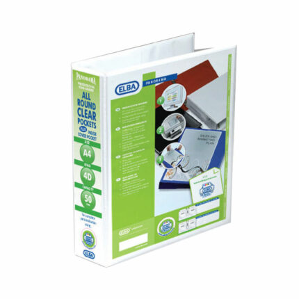 Elba Panorama 50mm 4 D-Ring Presentation Binder A4 White (Pack of 10) 400001309