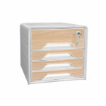 CEP Silva Smoove Secure 4 Drawer Module White/Beech 1073111021