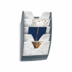 CEP Mineral Marble 5 Compartment Wall File Grey 1001541611