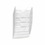 CEP Wall File 5 Compartment White/Crystal 154WHITE