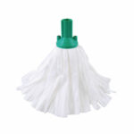 Exel Big White Mop Head Green (Pack of 10) 102199G