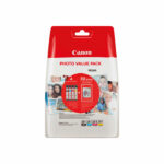 Canon CLI-581 Inkjet Cartridge + Photo Paper Plus Glossy II Value Pack CMYK 2106C006
