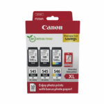 Canon PG-545XL x2/CL-546XL Inkjet Cartridge + Photo Paper Value Pack High Yield Blk/Colour 8286B015