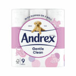 Andrex 2-Ply Toilet Roll Puppies On A Roll White (Pack of 9) 1102053