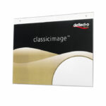 Deflecto Landscape Wall Sign Holder A4 (Pre-drilled for wall mounting) DE469YTCRY