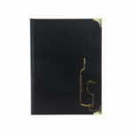Securit Basic Range Wine Card PVC Leather Style A4 Black MC-BRWC-BL