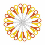 Westcott Left Handed Scissors 130mm Yellow/Orange (Pack of 12) E-21593 00