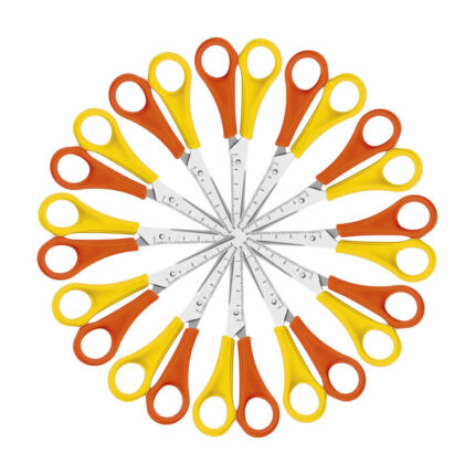 Westcott Left Handed Scissors 130mm Yellow/Orange (Pack of 12) E-21593 00