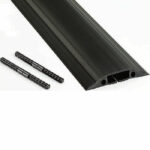 D-Line floor Cable Cover Black 80mm Wide 1.8m length c/w connectors FC83B