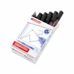 Edding 360 Drywipe Marker Black (Pack of 10) 4-360001