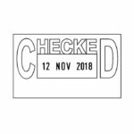 COLOP Printer 38 Self Inking Date and Messages Stamp CHECKED C133751CHE