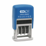 COLOP Self Inking Mini Text and Date Stamp RECEIVED S160L1
